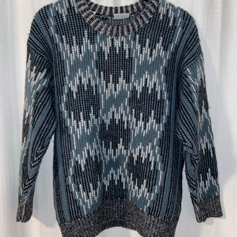 Oversized Patterned Vintage Grandpa Sweater